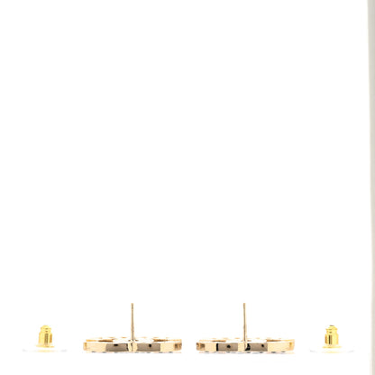 Chanel Large Strass Crystal CC Earrings Black Gold 3 of 5