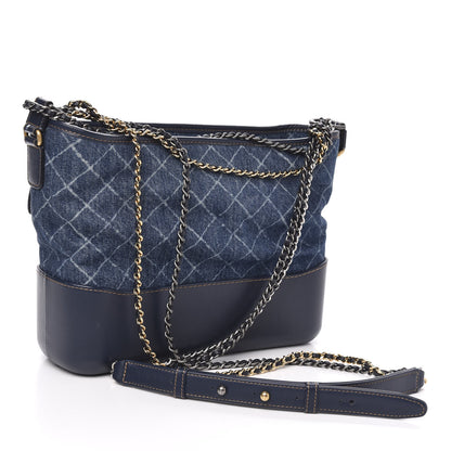 Chanel Denim Calfskin Medium Gabrielle Hobo Blue 2 of 10