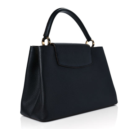 Louis Vuitton Taurillon Capucines MM Black Fuchsia 3 of 7