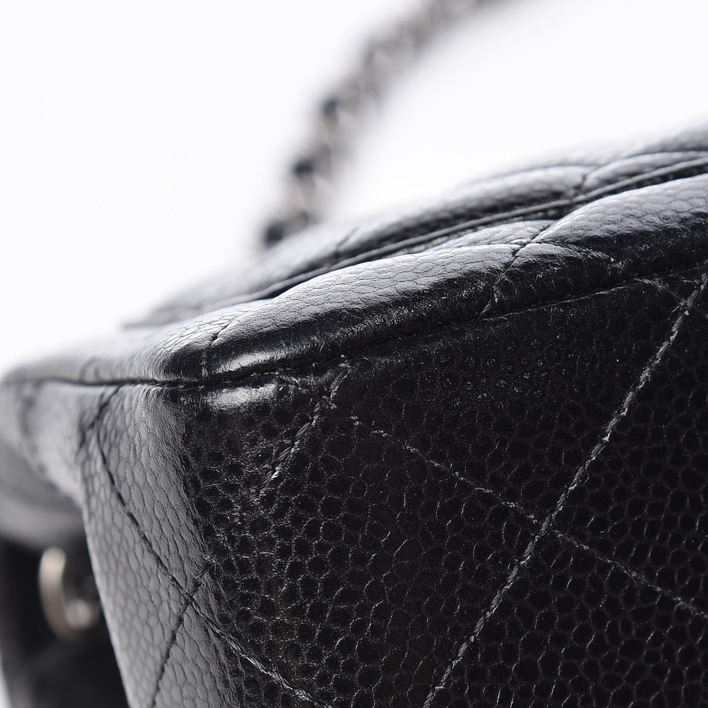 Caviar Quilted Mini Square Flap Black