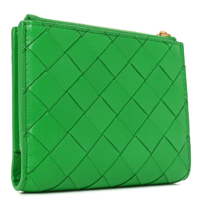 Bottega Veneta Nappa Intrecciato Small Bi-Fold Zip Wallet Parakeet 3 of 6