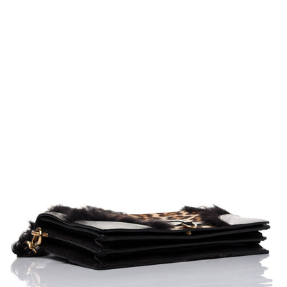 Prada Calf Hair Leopard Print Shoulder Bag Avorio 5 of 17