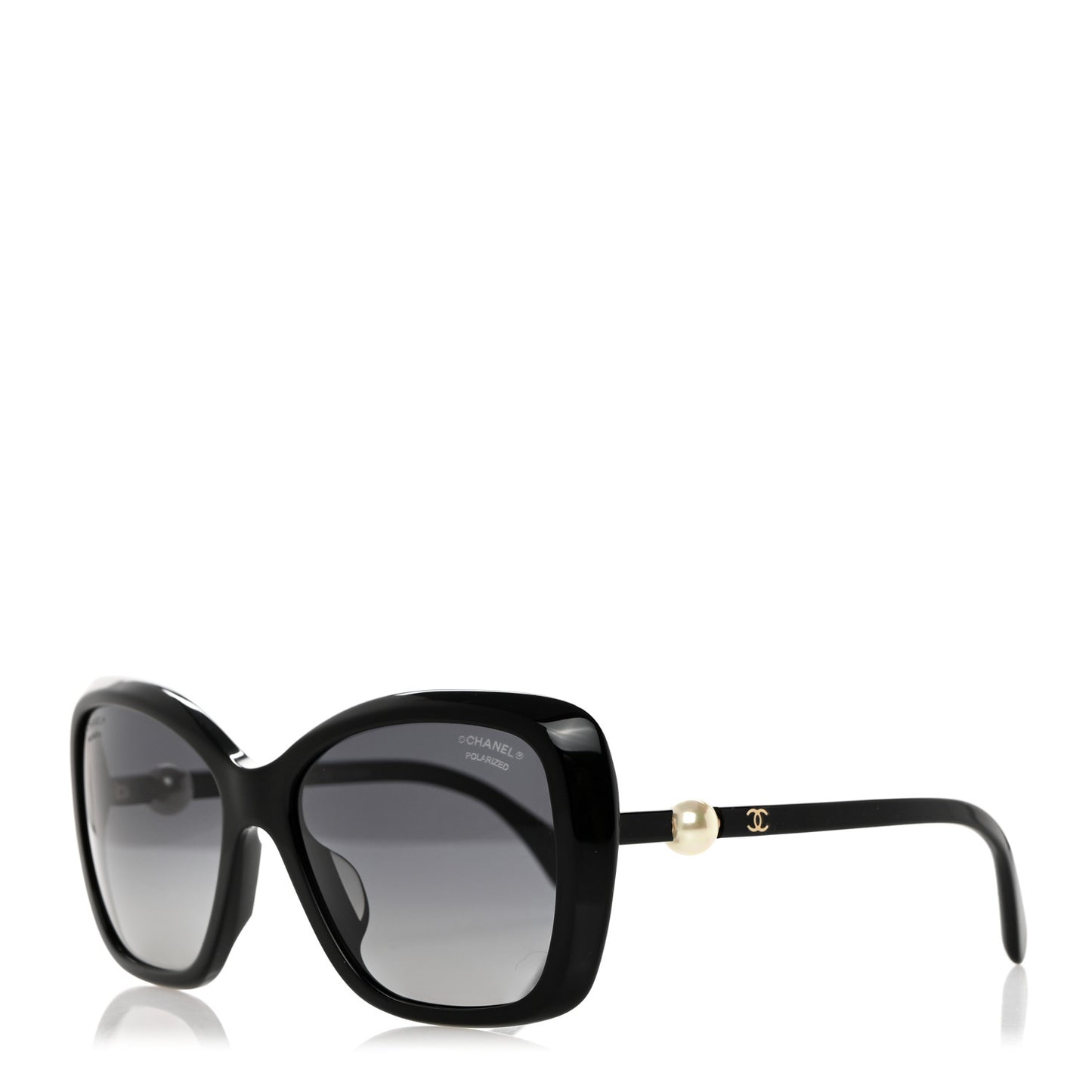 Pearl Polarized Square Sunglasses 5303-H Black