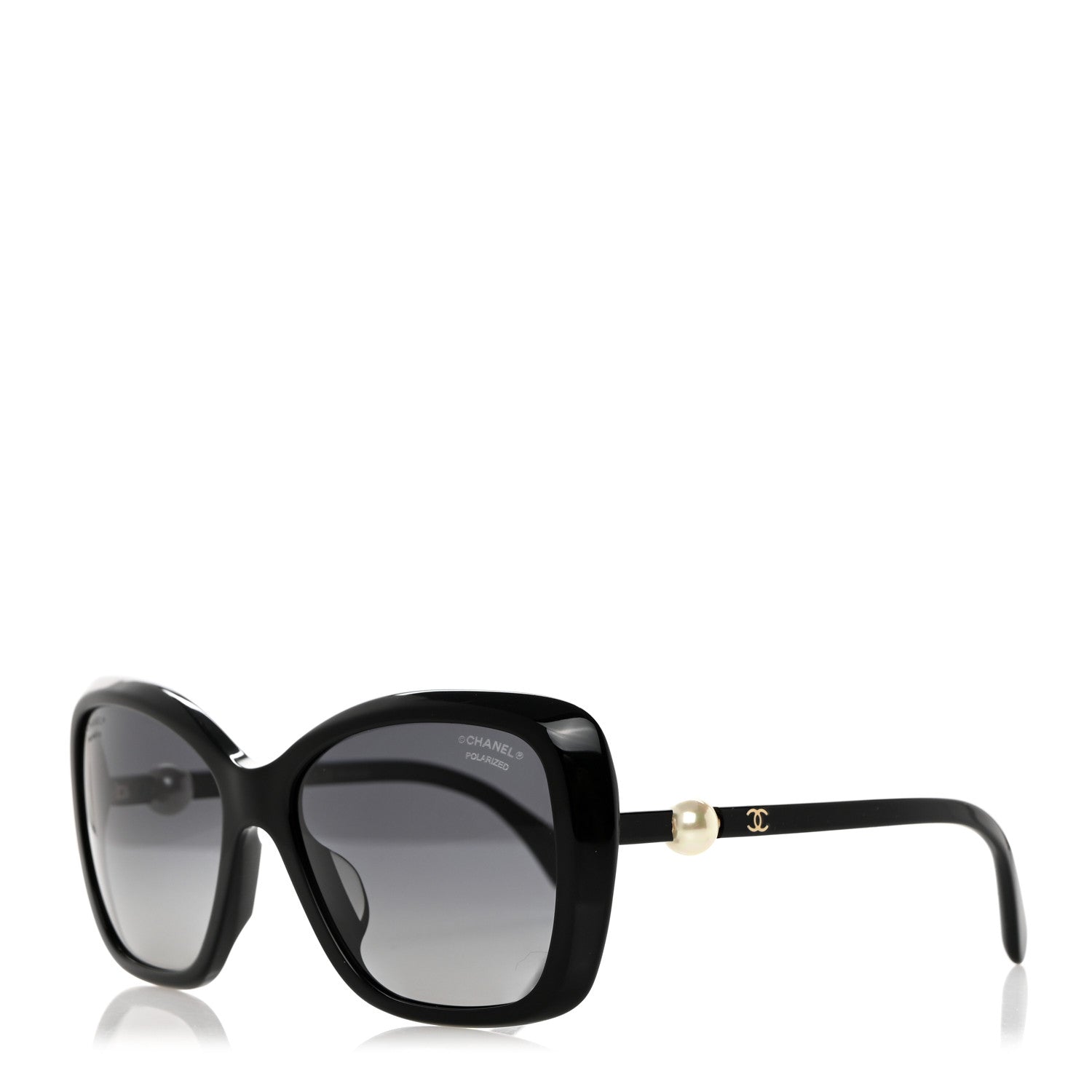 Chanel Pearl Polarized Square Sunglasses 5303-H Black 1 of 7