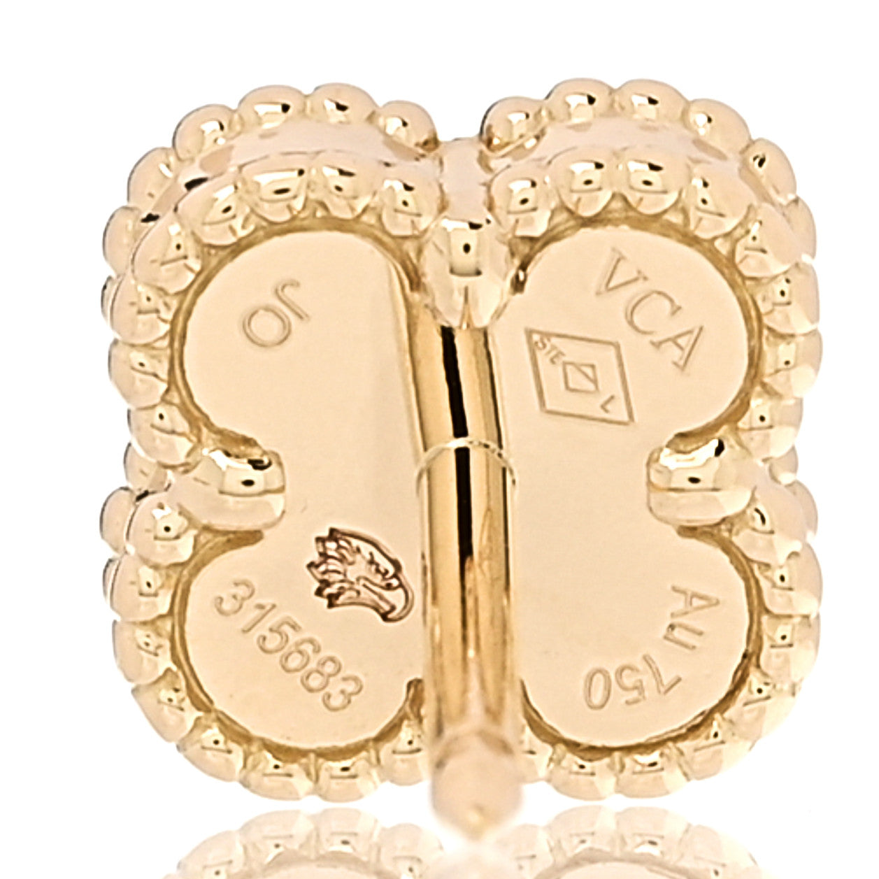 18K Yellow Gold Mother of Pearl Sweet Alhambra Earrings