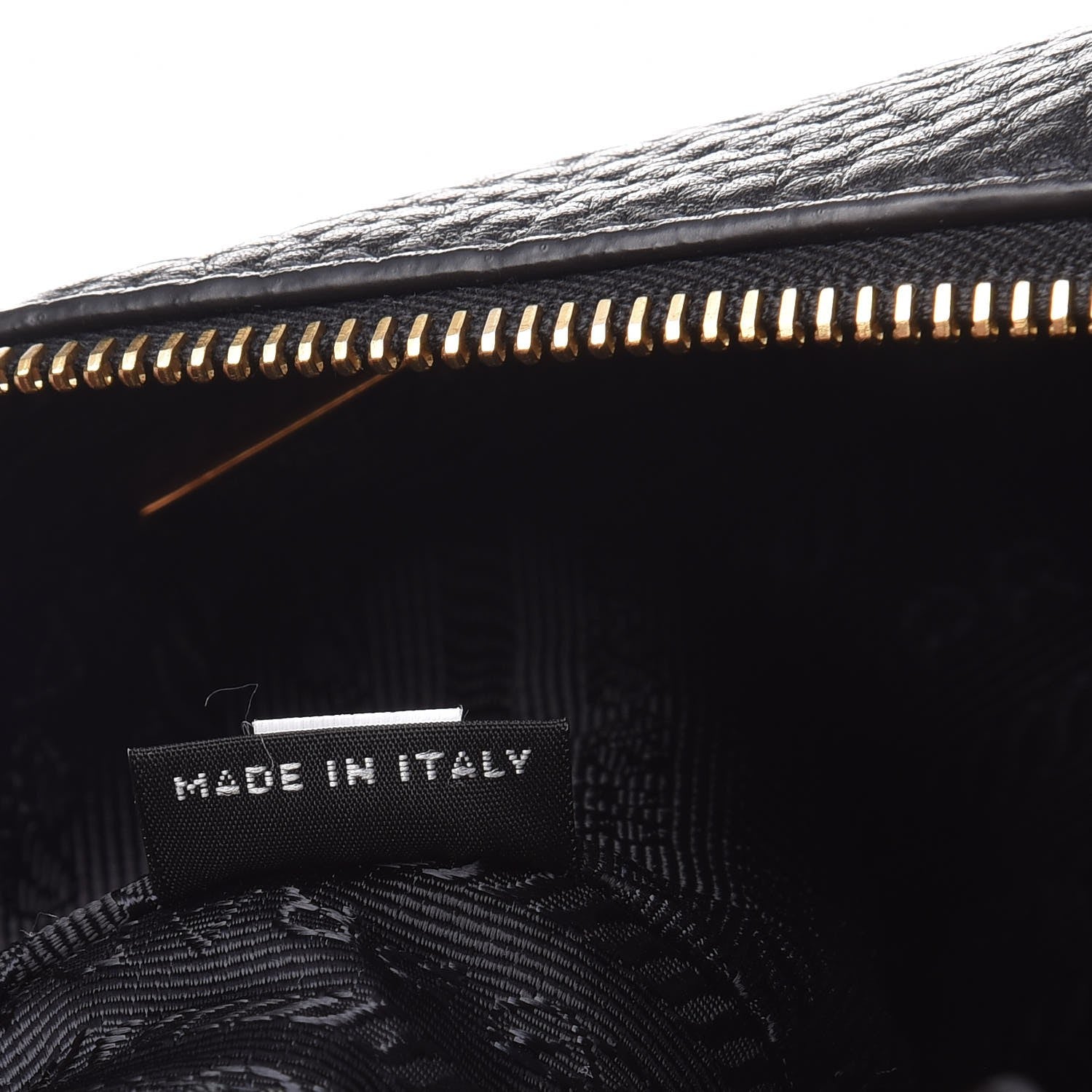 Prada Vitello Daino Cosmetic Pouch Black 7 of 8