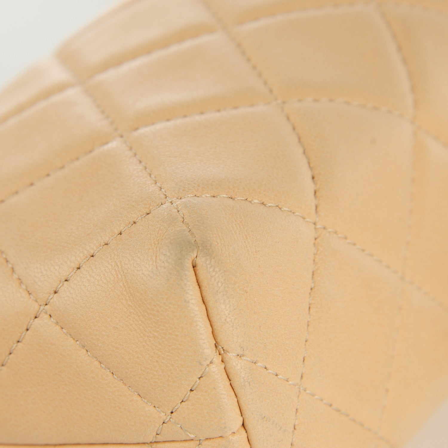 Chanel Lambskin Quilted Cosmetic Case Beige 3 of 11