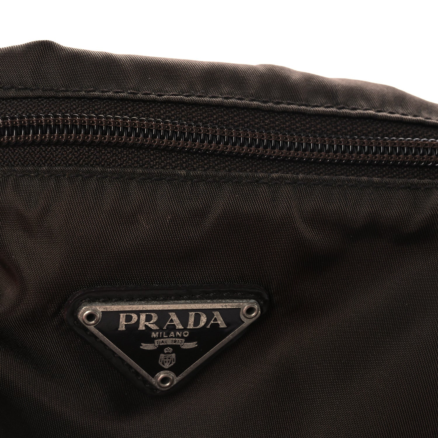 Prada Nylon Vela Cosmetic Pouch Brown 12 of 14
