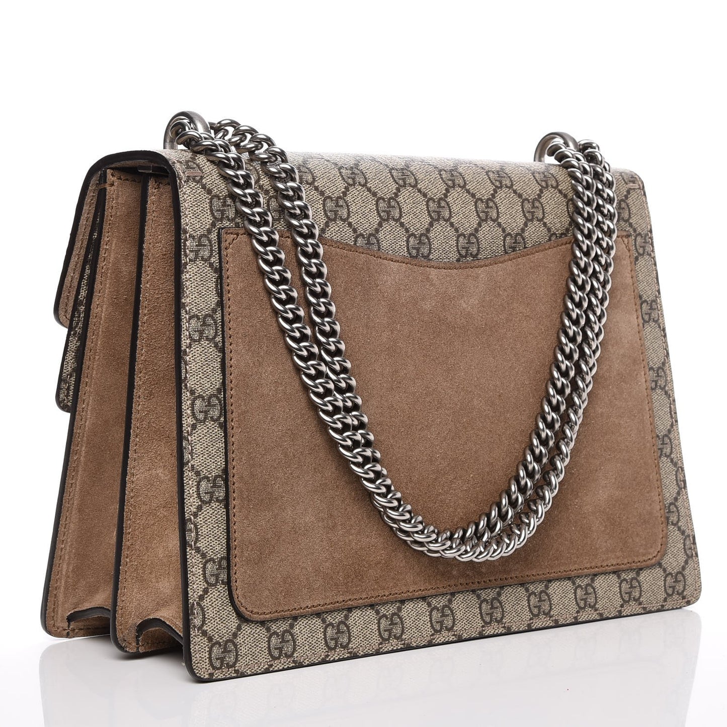 GG Supreme Monogram Medium Dionysus Shoulder Bag Taupe