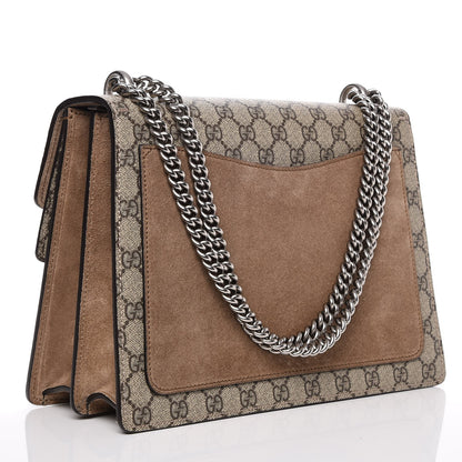Gucci GG Supreme Monogram Medium Dionysus Shoulder Bag Taupe 3 of 11