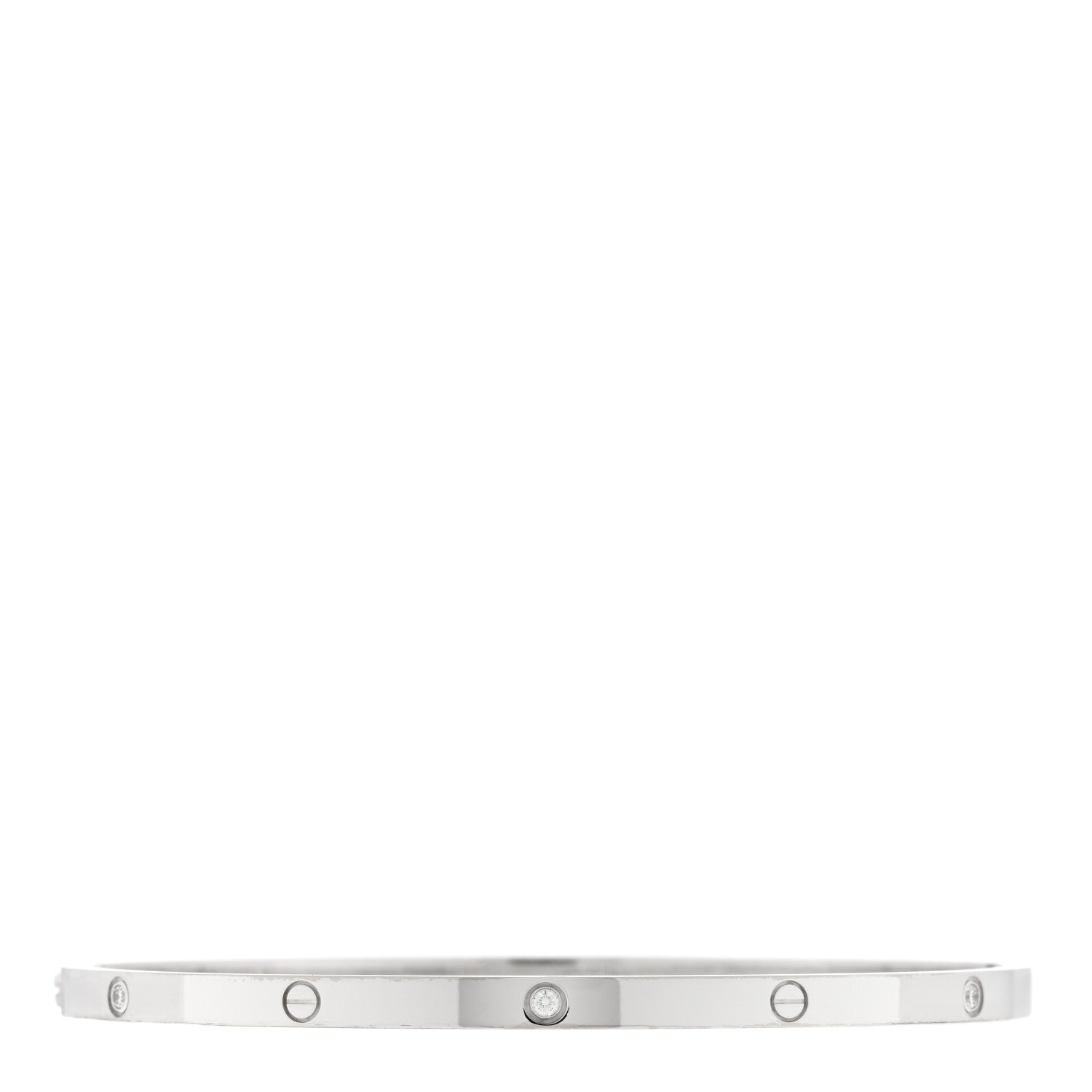Cartier 18K White Gold 6 Diamond Small LOVE Bracelet 20 2 of 8