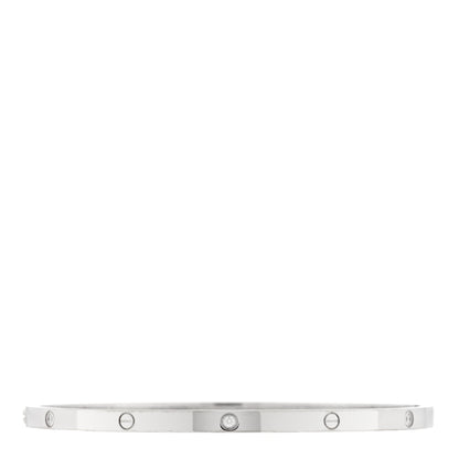 Cartier 18K White Gold 6 Diamond Small LOVE Bracelet 20 2 of 8