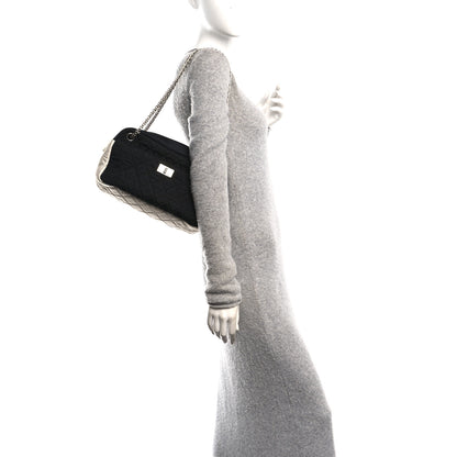 Chanel Jersey Reissue Quilted Camera Case  Black White 2 of 10