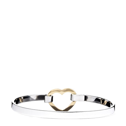 Tiffany Sterling Silver 18K Yellow Gold Heart Buckle Bracelet 3 of 4