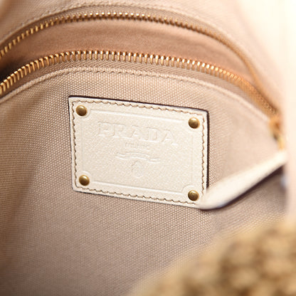 Prada Paglia Cinghiale Hobo Naturale Cera 5 of 8