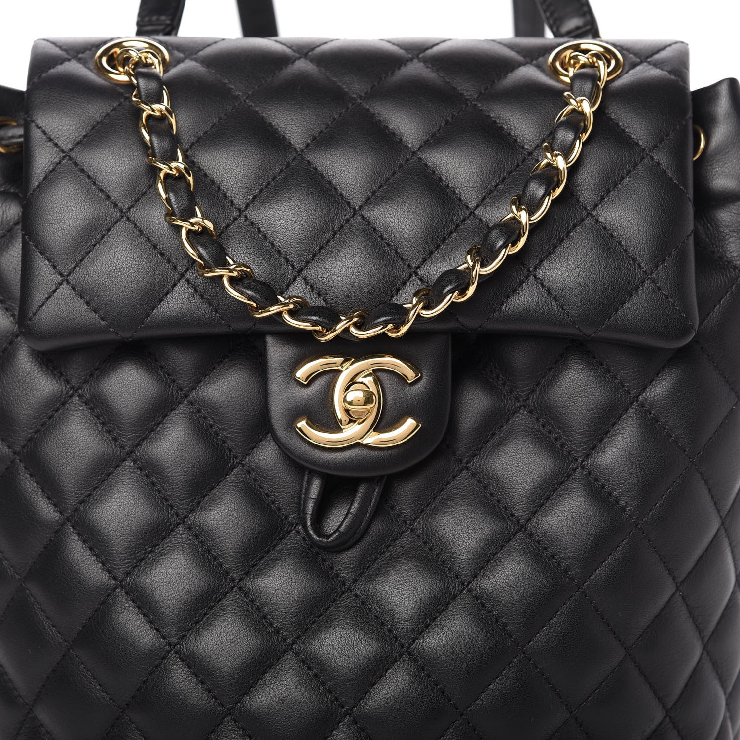 Chanel Lambskin Quilted Small Urban Spirit Backpack Black 10 of 10