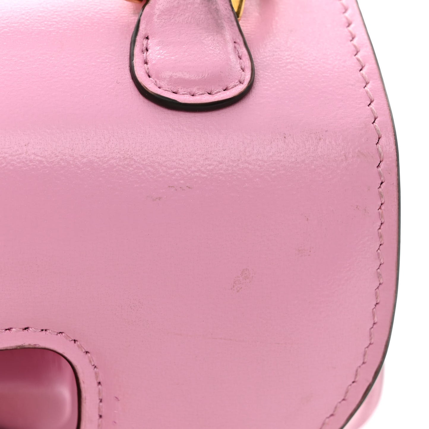 Boarded Dyana Lux Calfskin Web Mini Bamboo 1947 Top Handle Bag Nice Pink