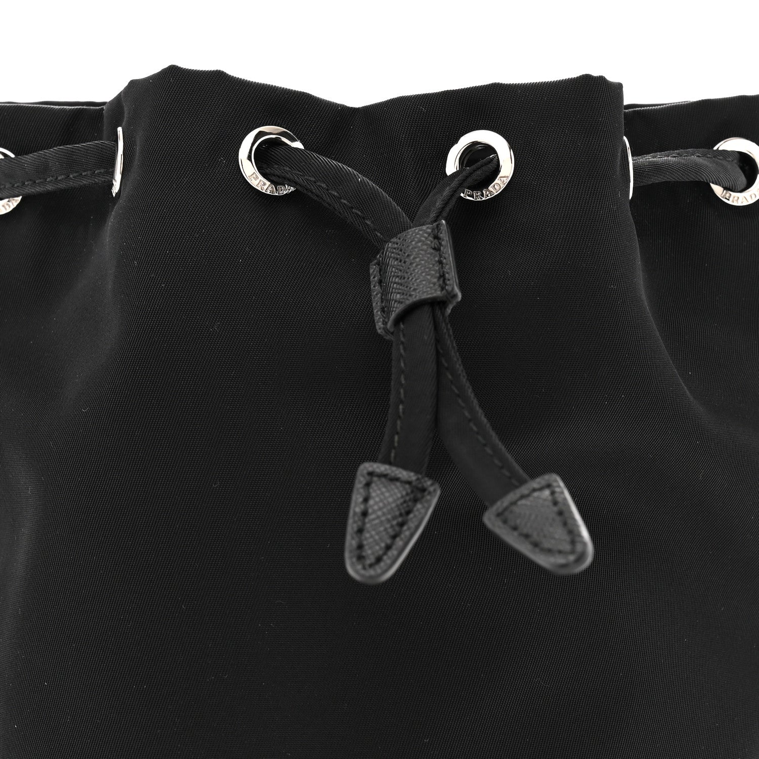 Prada Nylon Vela Drawstring Pouch Black 8 of 10