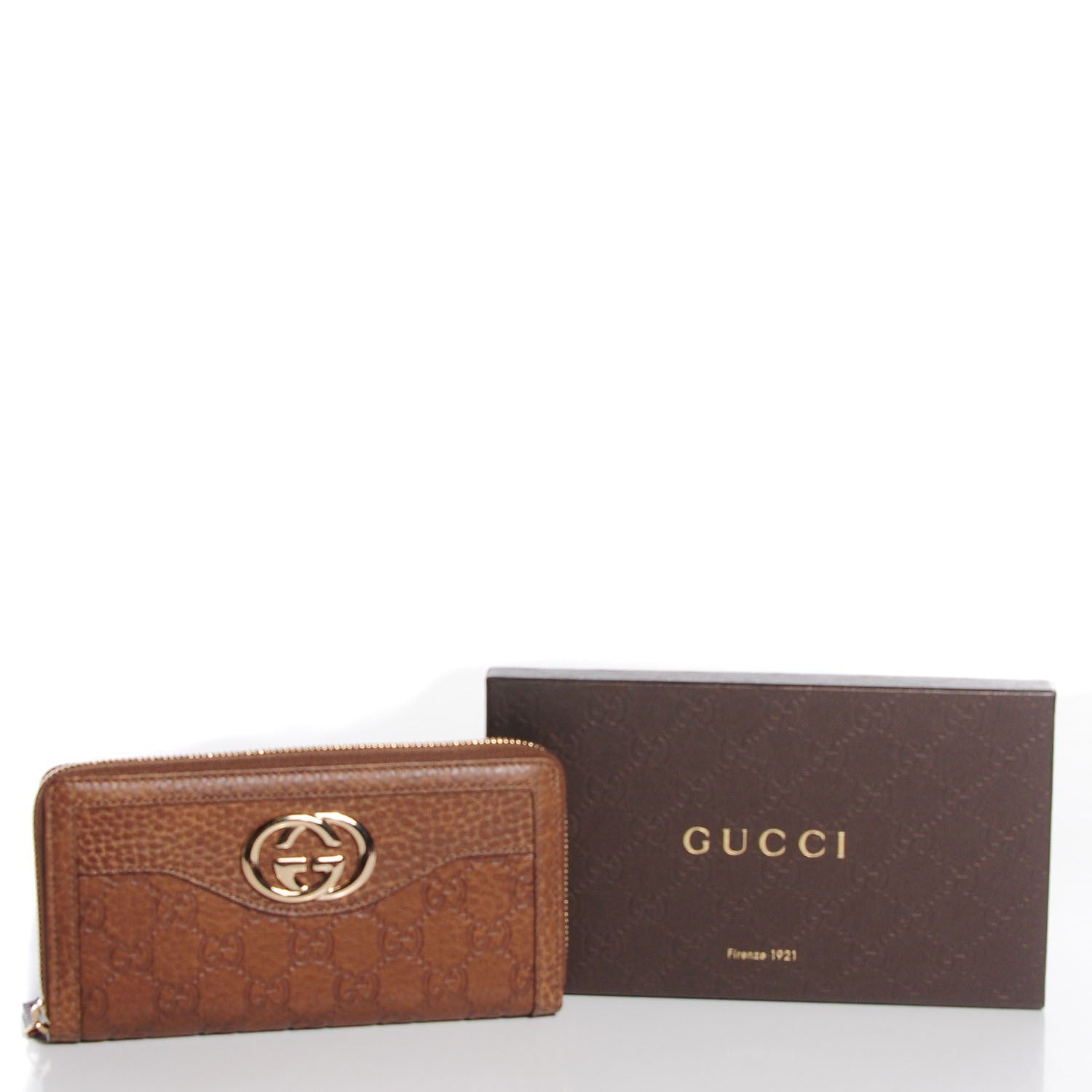 Gucci Guccissima Sukey Zip Around Wallet Brown 8 of 8