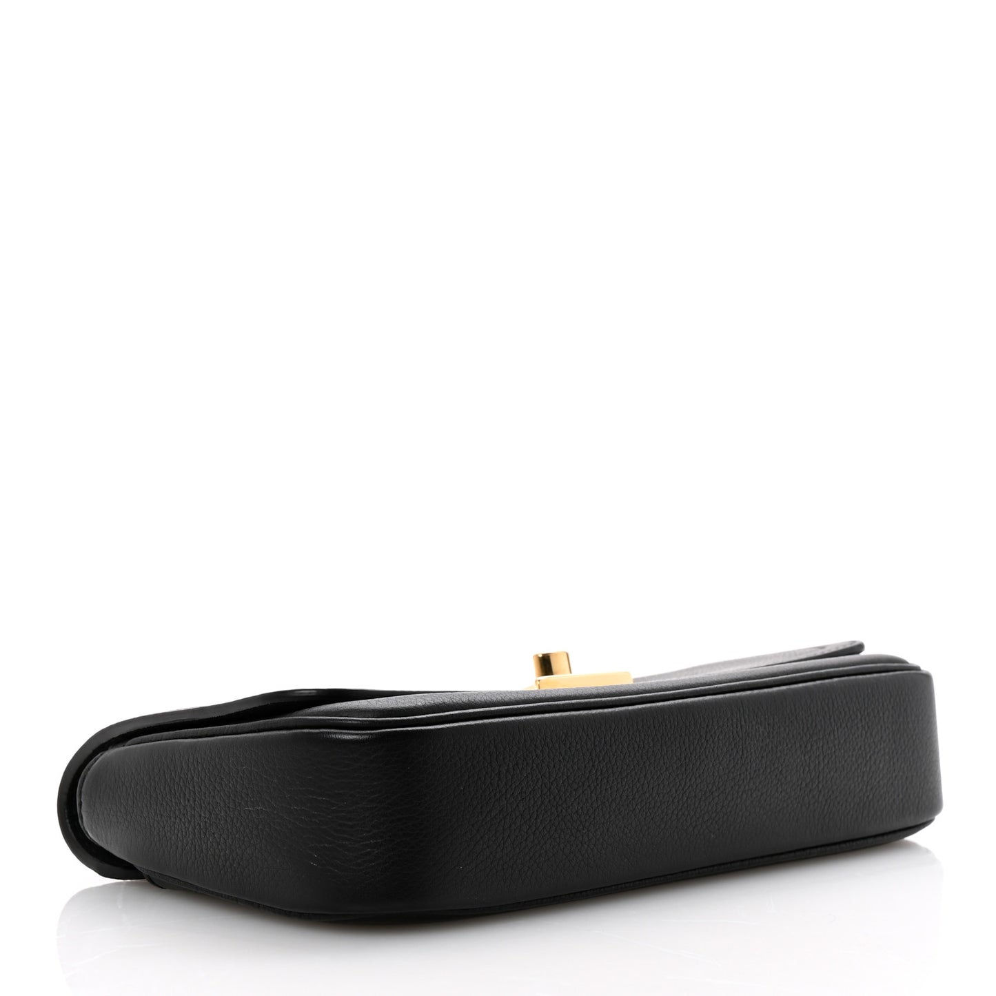 Calfskin Lockme Chain East West Black