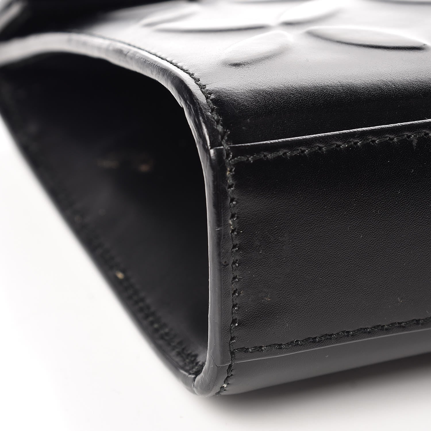 Alaia Calfskin Relief Grande Petale Pochette Clutch Black 8 of 9