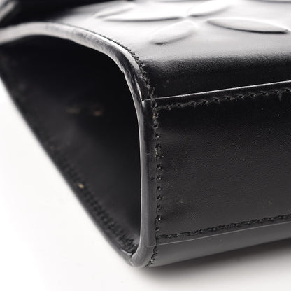 Alaia Calfskin Relief Grande Petale Pochette Clutch Black 8 of 9