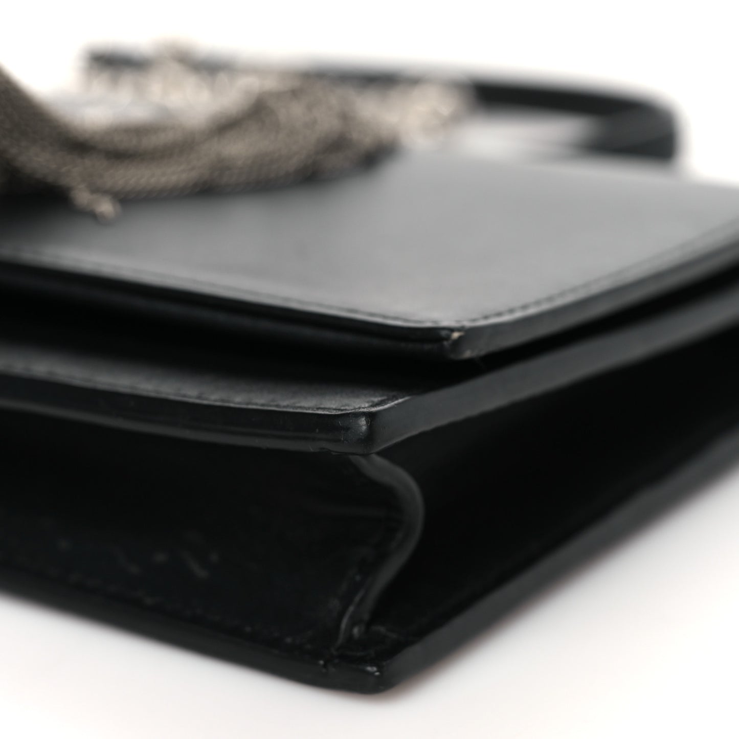 Smooth Calfskin Classic Monogram Kate Tassel Chain Wallet Black