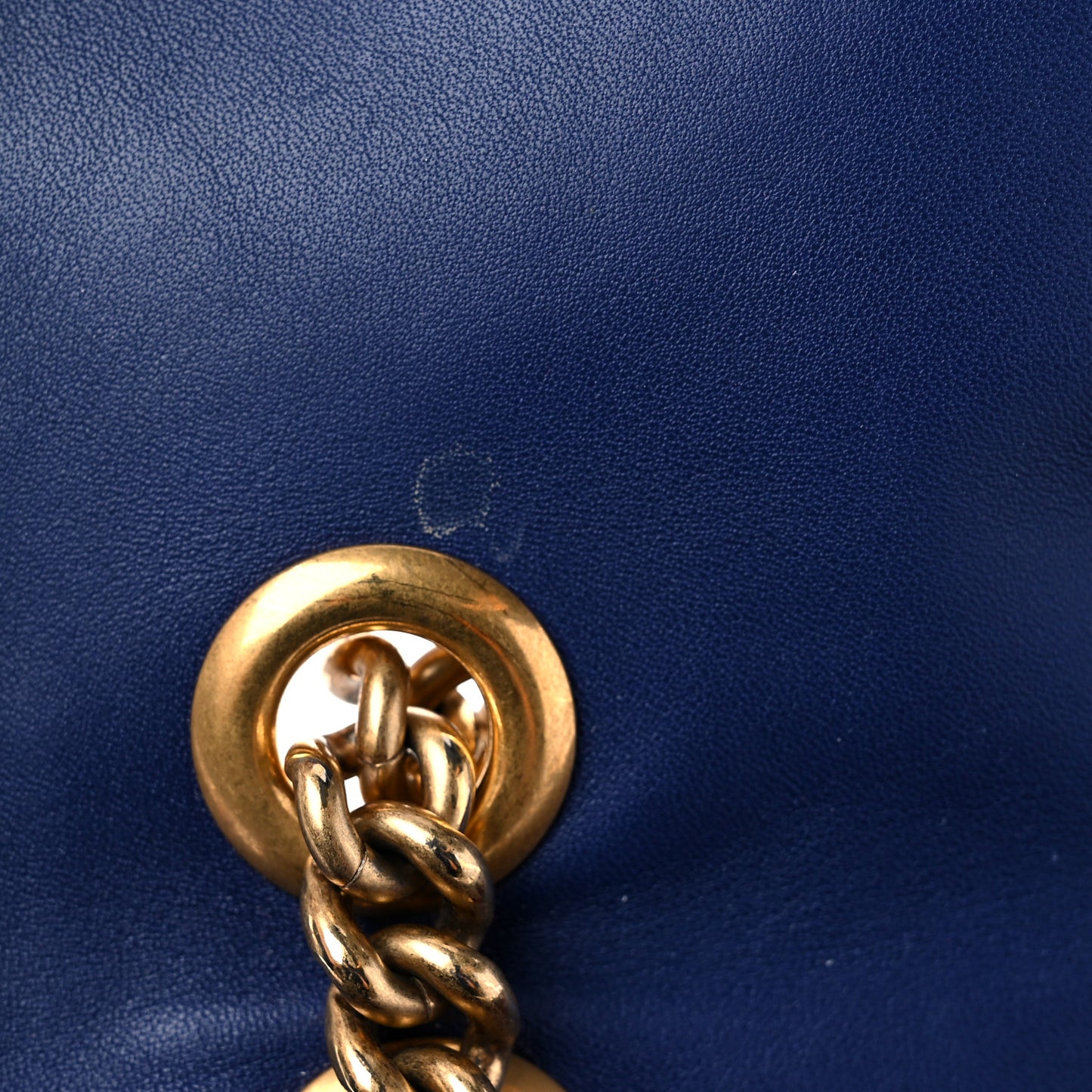 Velvet Matelasse Medium GG Marmont Shoulder Bag Cobalt Blue