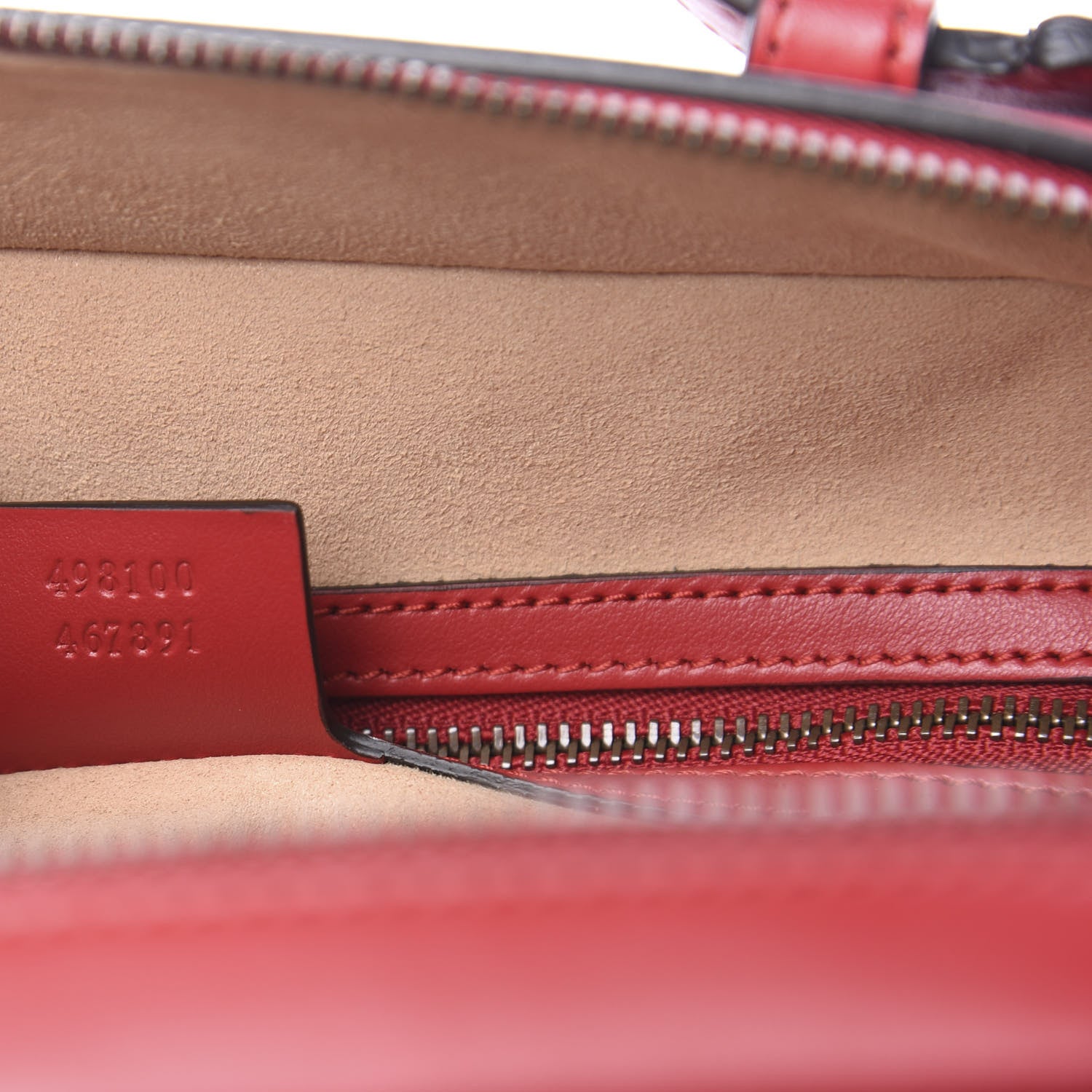 Gucci Calfskin Matelasse Sylvie Web Small GG Marmont Top Handle Shoulder Bag Hibiscus Red 6 of 10