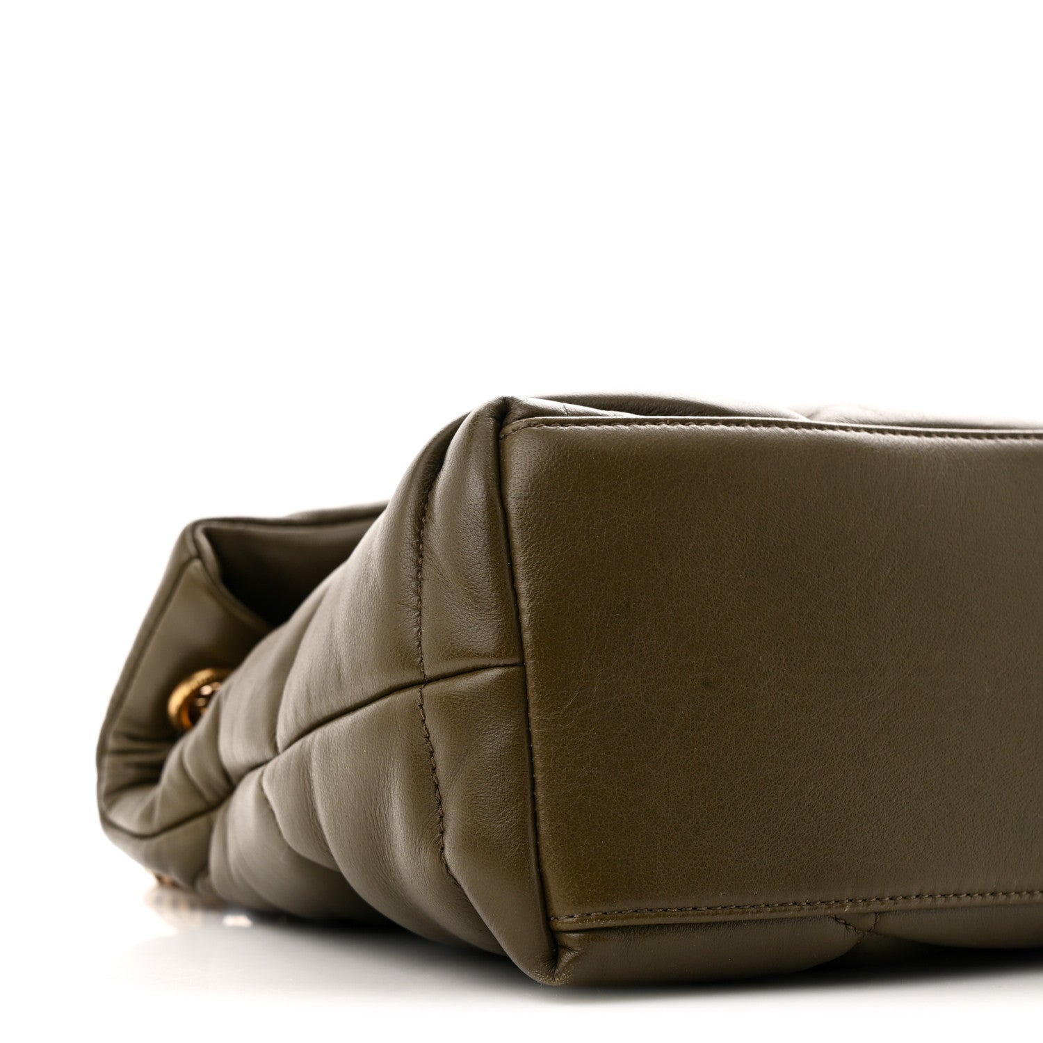 Saint Laurent Lambskin Quilted Small Loulou Puffer Monogram Chain Satchel Light Musk 9 of 10