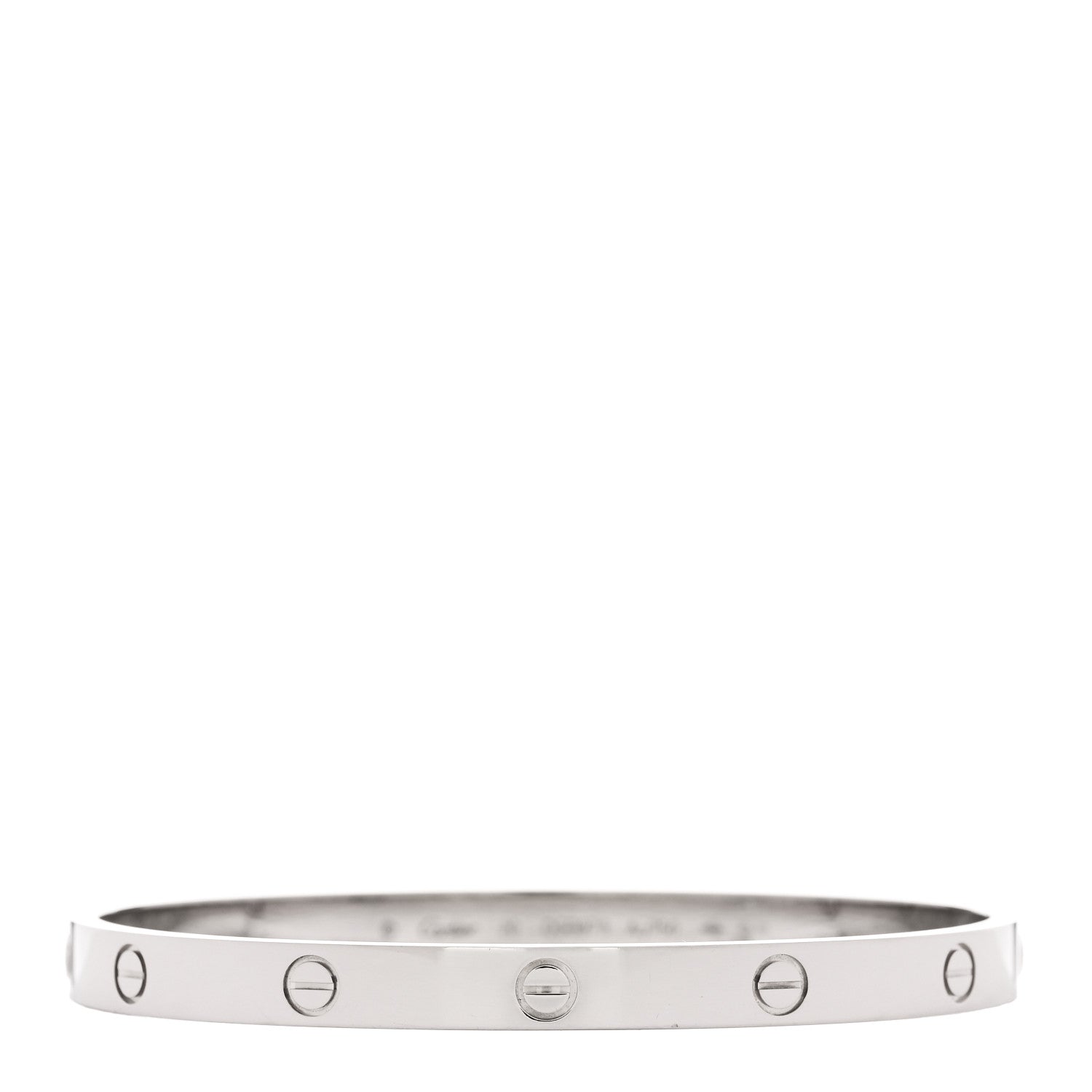 Cartier 18K White Gold LOVE Bracelet 20 1 of 9