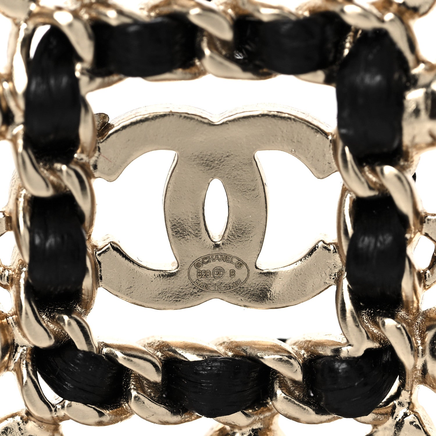 Chanel Lambskin Pearl Quilted Chain CC Perfume Bottle Brooch Gold 4 of 5