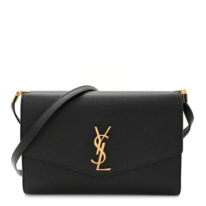 Saint Laurent Grain de Poudre Mini Uptown Crossbody Bag Black 1 of 10