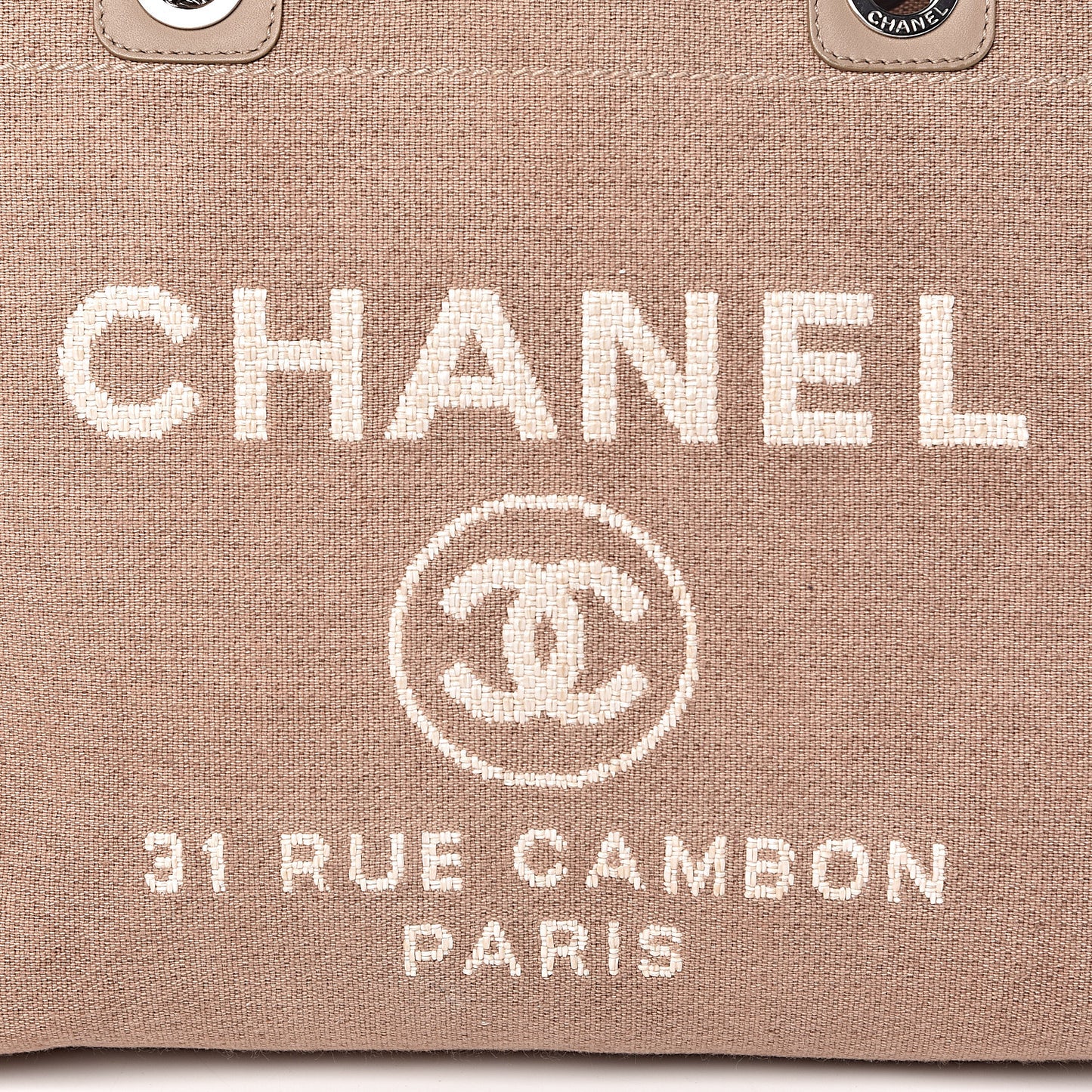 Canvas Deauville Small Tote Beige