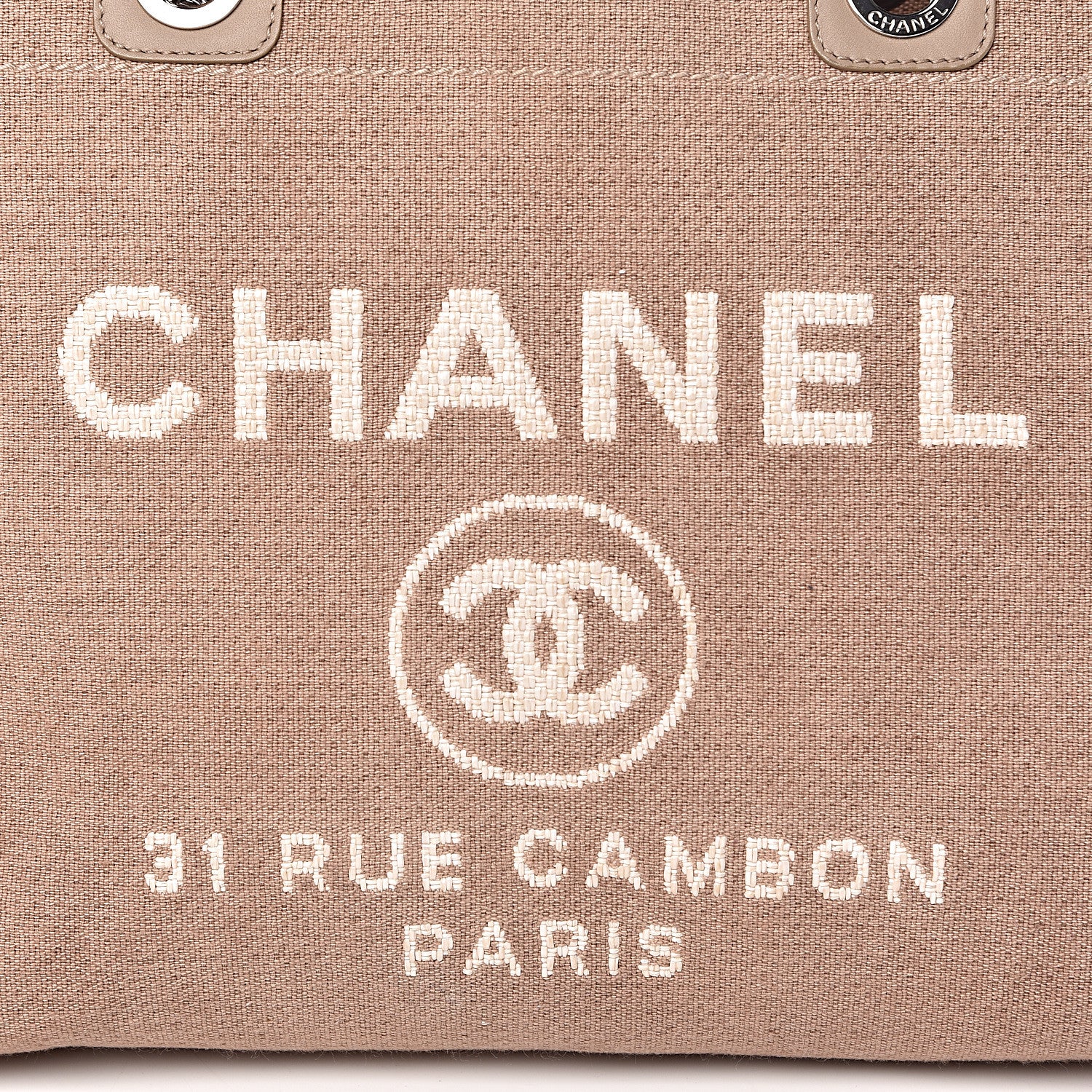 Chanel Canvas Deauville Small Tote Beige 8 of 11