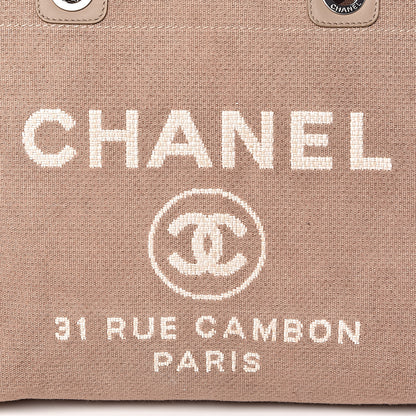 Chanel Canvas Deauville Small Tote Beige 8 of 11