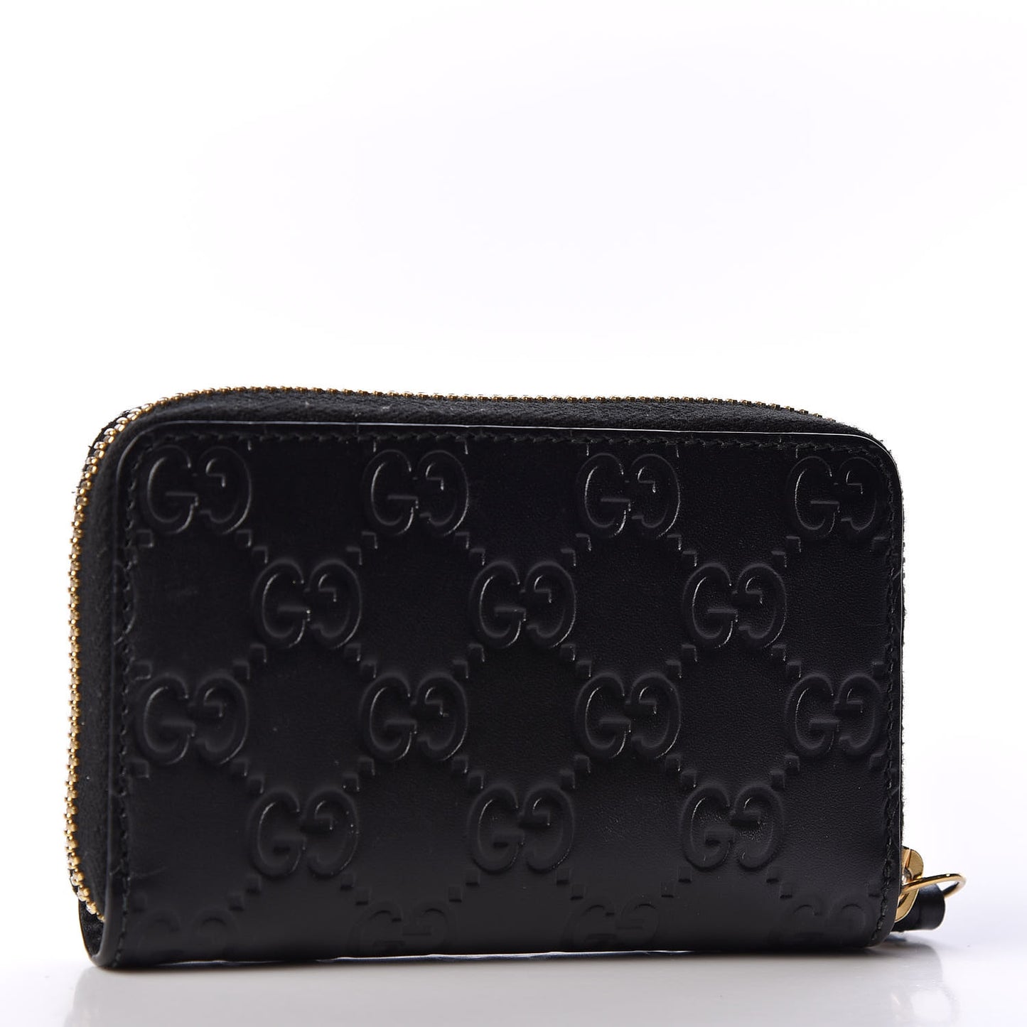 Guccissima Zip Around Card Case Black