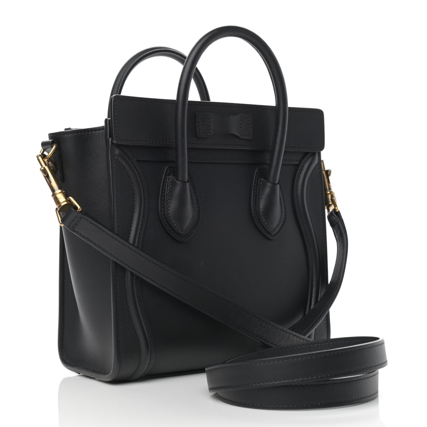 Celine Smooth Calfskin Nano Luggage Black 2 of 13