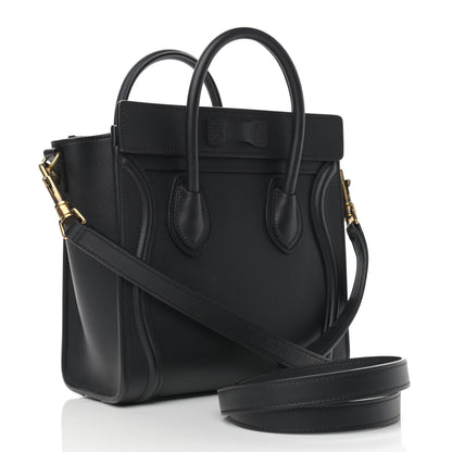 Celine Smooth Calfskin Nano Luggage Black 2 of 13