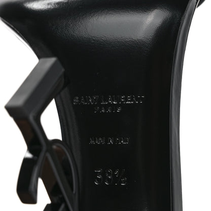 Saint Laurent Patent Calfskin Opyum 110 Sandals 38.5 Black 6 of 8