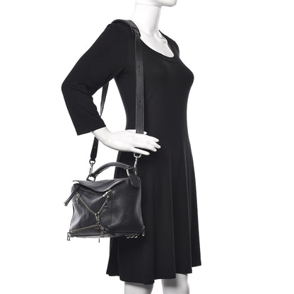 Loewe Calfskin Zipper Puzzle Bag Black 2 of 17