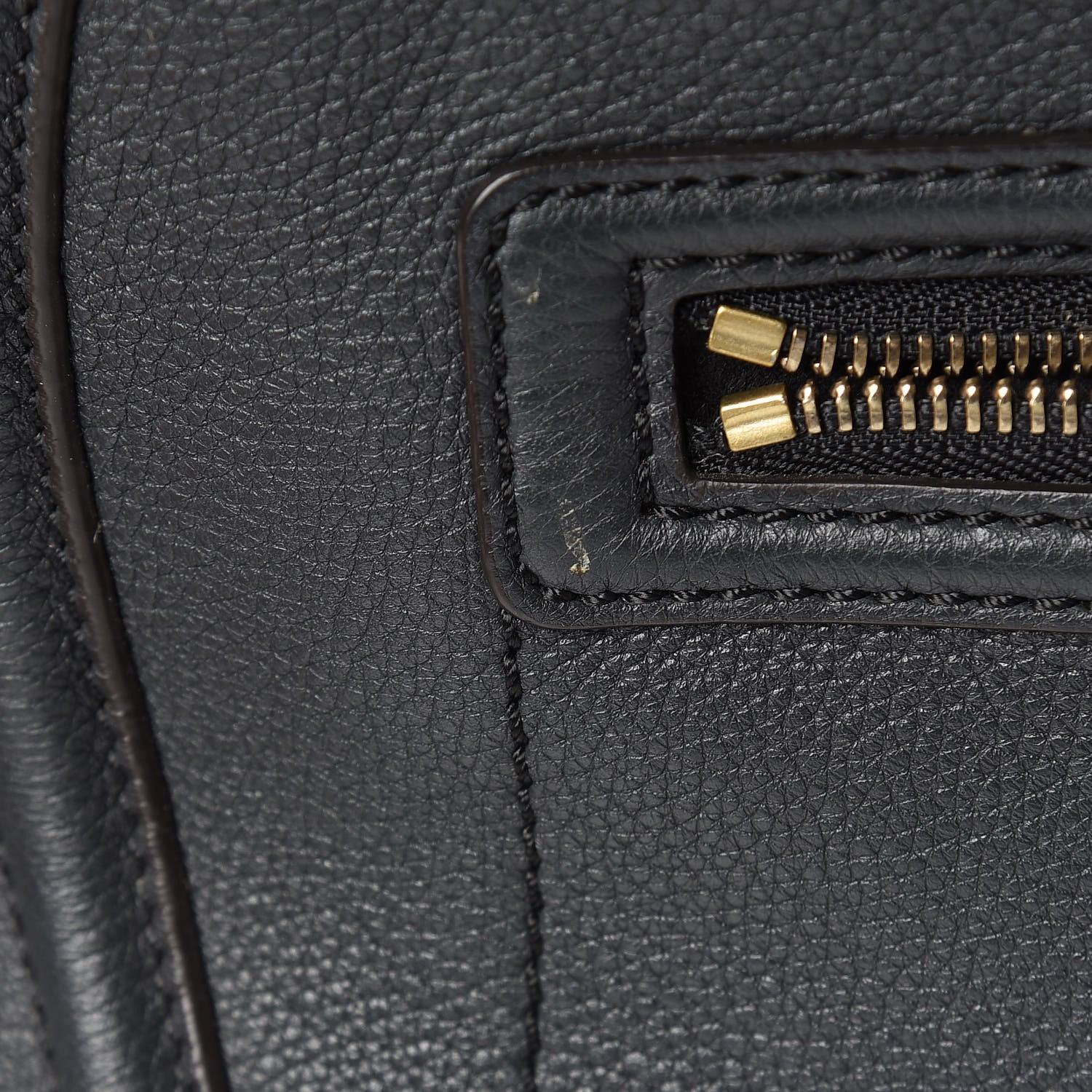 Celine Drummed Calfskin Mini Luggage Anthracite 18 of 18
