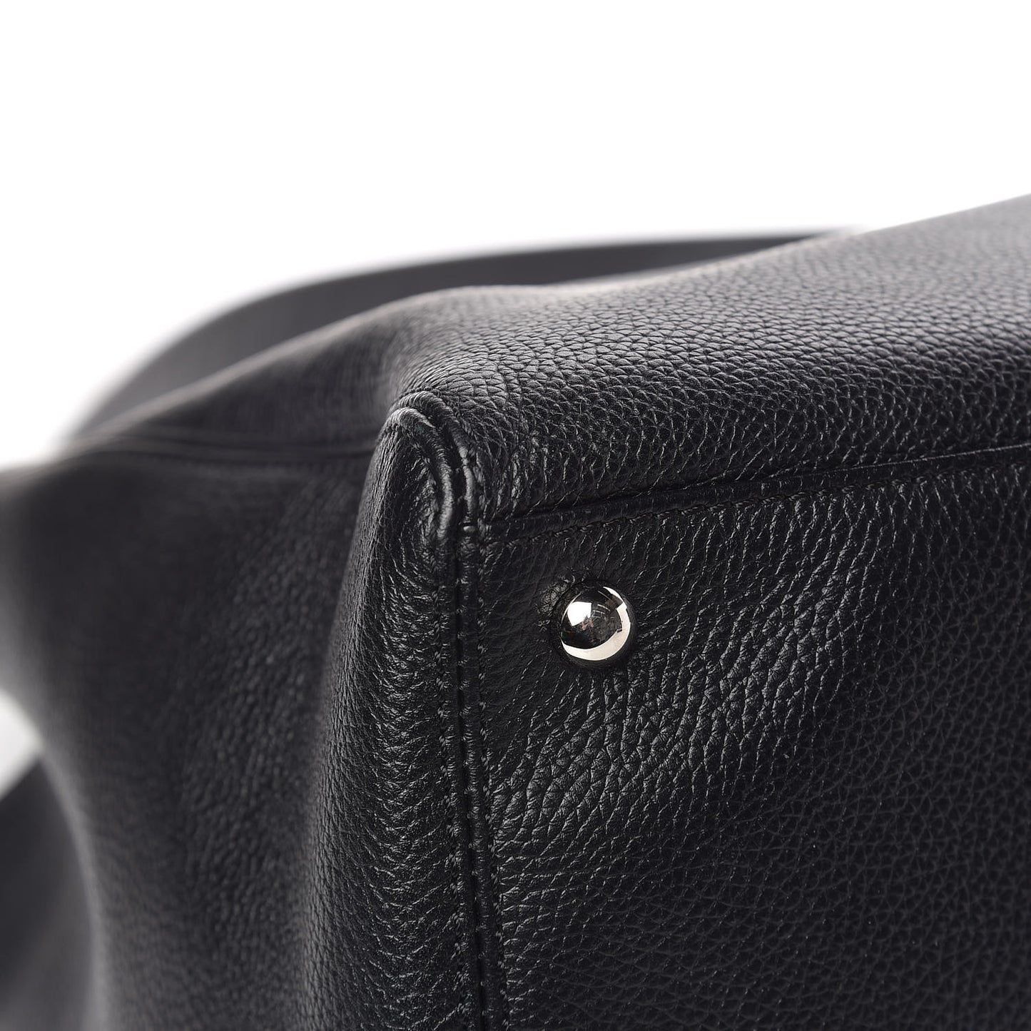 Calfskin Cerf Executive Shopper Tote Black