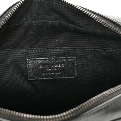 Saint Laurent Calfskin Matelasse Monogram Monochrome Lou Camera Bag Black 6 of 10