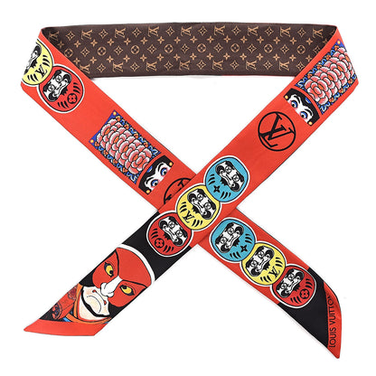 Louis Vuitton Silk Monogram Kabuki Stickers BB Bandeau Black 1 of 2