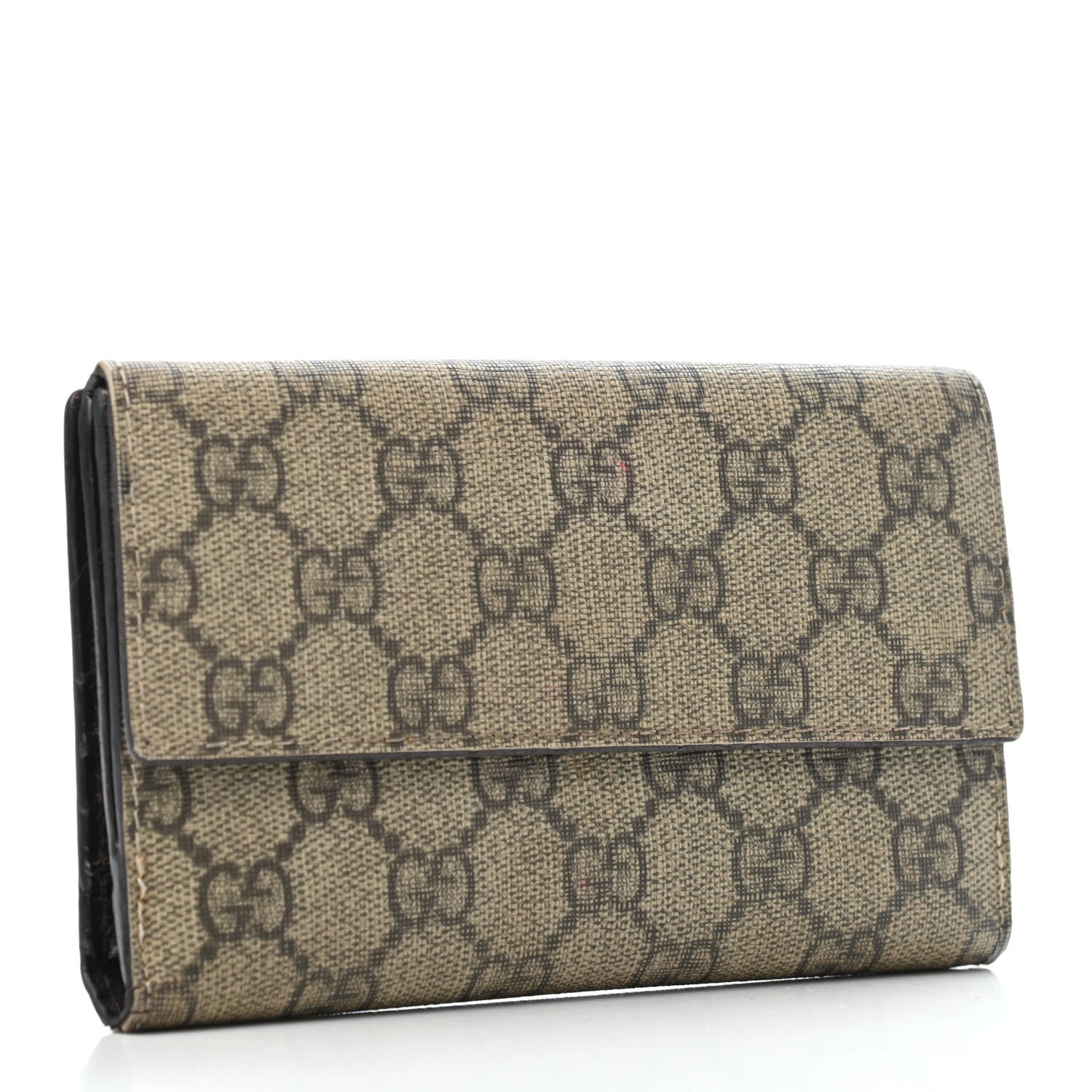 Gucci GG Supreme Monogram Continental Flap Wallet Dark Brown 2 of 4