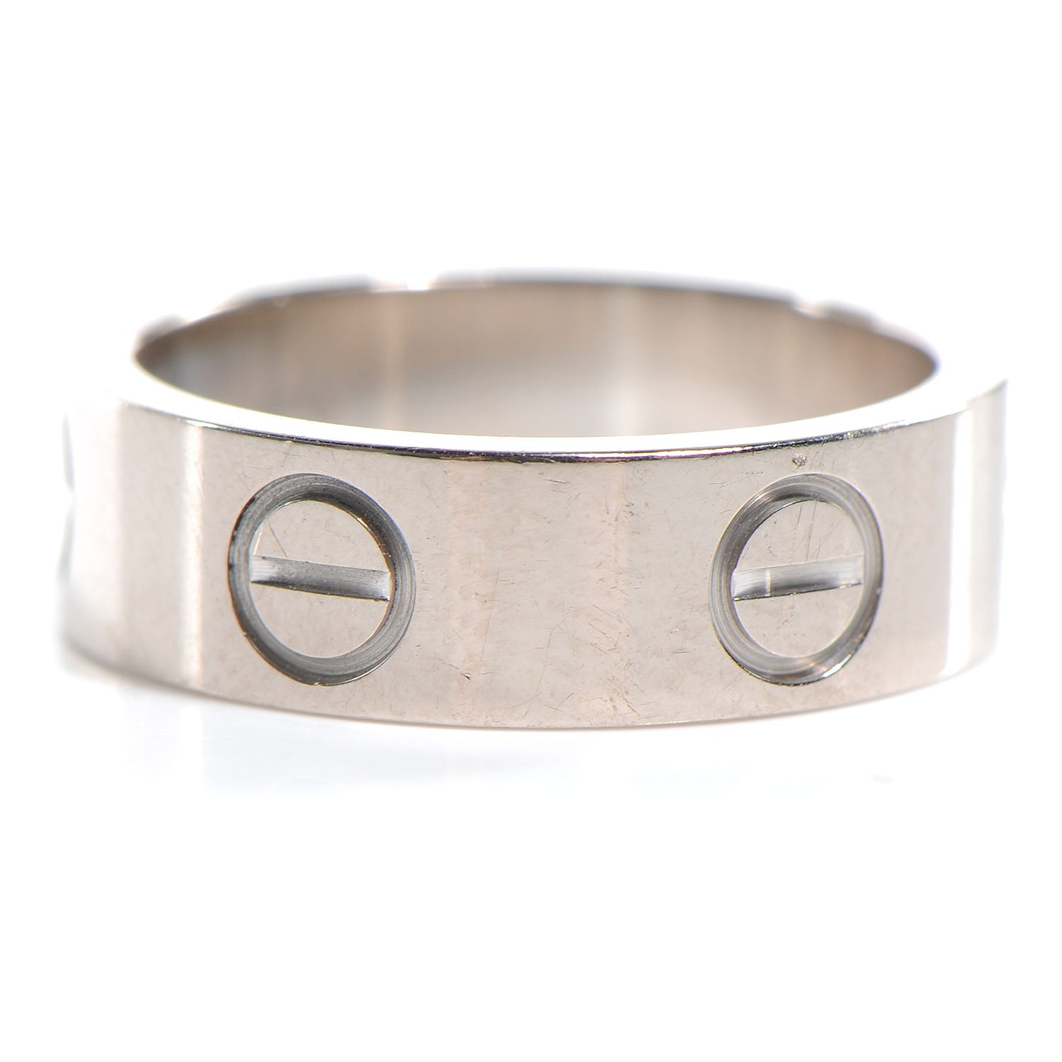 Cartier 18K White Gold 5.5mm LOVE Ring 48 4.5 4 of 4