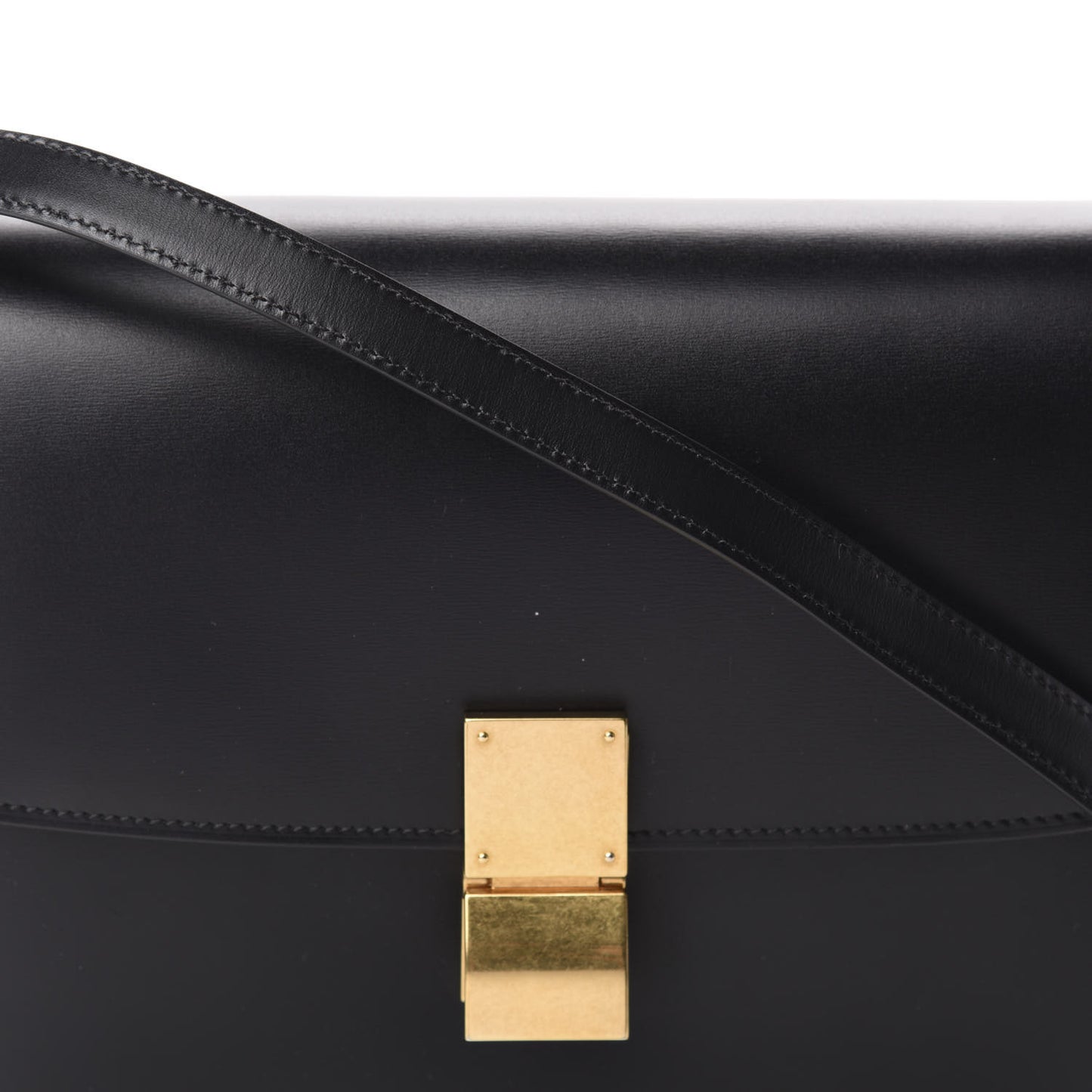 Box Calfskin Medium Classic Box Flap Bag Black