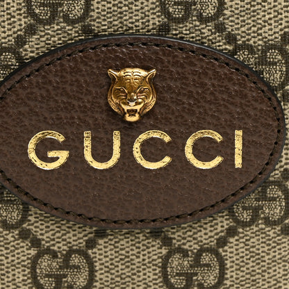 Gucci GG Supreme Monogram Mini Neo Vintage Double Zip Messenger Bag Beige New Acero Crop 9 of 13