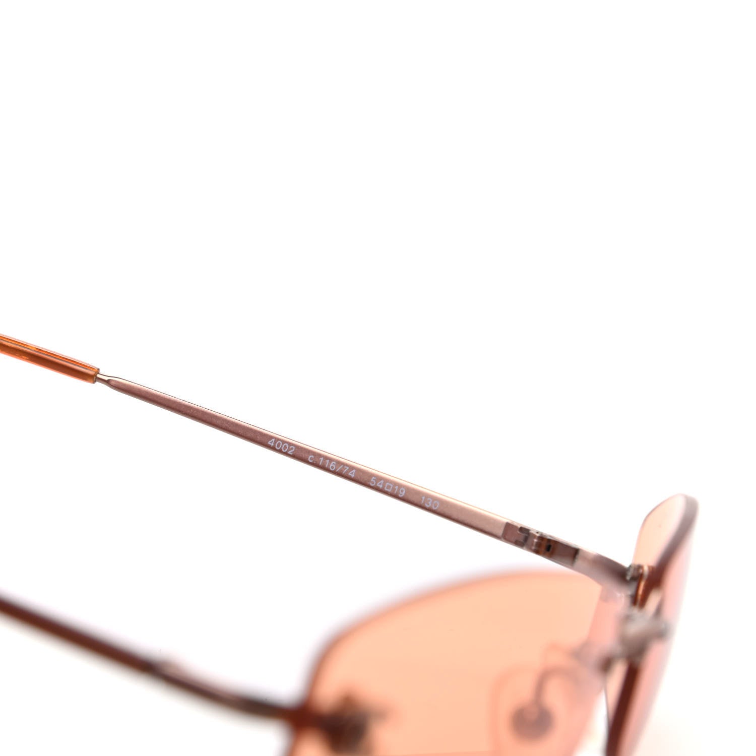 Chanel Metal Frameless Sunglasses 4002 Brown 6 of 7